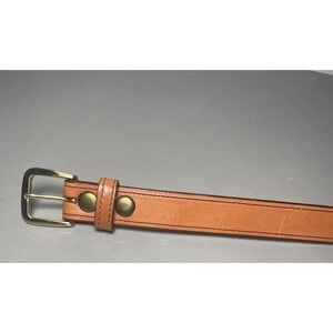 Bianchi Belt Mens Size 40 Leather Solid Brass Buckle